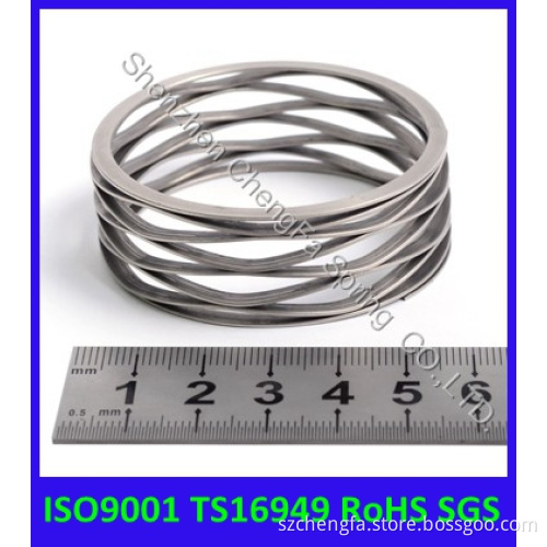 Stainless Steel Wave Spring with Shim Ends